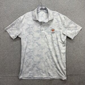 G Fore Polo Shirt Mens Small Gray Skull Camo Golf Kiawah The Ocean Course Active